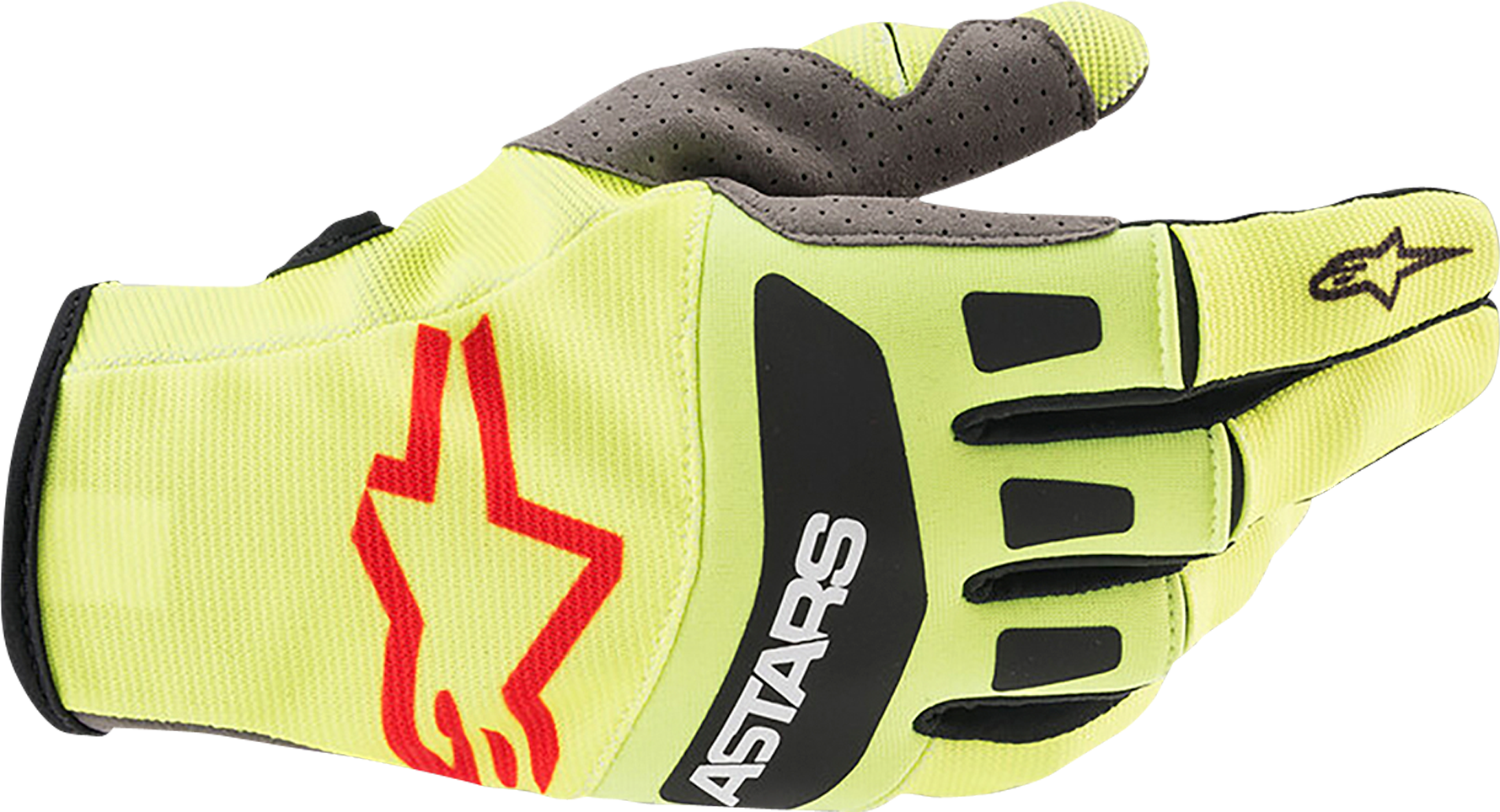 Alpinestars Crosshandschoenen Alpinestars Techstar Zwart-Rood-Geel  - Zwart