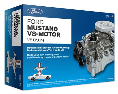 Franzis bouwpakket Ford Mustang V8 27 cm zilver 200 delig - Zilver