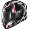 Shark Skwal 2 Replica Sykes Capacete de LED branco Preto Branco Vermelho XS