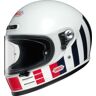 Shoei Glamster Resurrection Capacete Preto Branco Vermelho XS