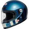 Shoei Glamster Resurrection Capacete Preto Branco Azul XS