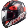 LS2 FF353 Rapid Stratus Capacete Preto Vermelho XS