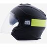 Blauer Hacker BTR Capacete a jato Preto Amarelo XS