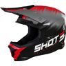 Shot Furious Versus Capacete de Motocross Preto Vermelho 2XL