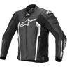 Alpinestars Missile V2 Jaqueta de couro motorcyle Preto Branco 58