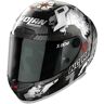 Nolan X-804 RS Ultra Carbon Carlos Checa Replica Capacete Preto Prateado XS