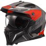 LS2 OF606 Drifter Devor Capacete Cinzento Vermelho S