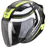 Scorpion Exo-230 Pul Capacete a jato Preto Branco Amarelo 2XL