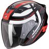 Scorpion Exo-230 Pul Capacete a jato Preto Branco Vermelho 2XL