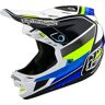 Troy Lee Designs D4 Composite MIPS Reverb Capacete Downhill Preto Branco Azul L