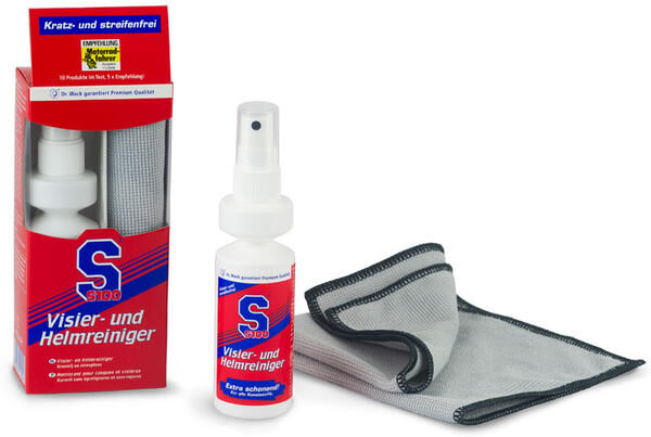 S100 Visor and Helmet Cleaner incl. microfibre cloth Viseira e capacete limpador incl. pano de microfibra