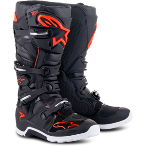 Alpinestars Tech 7 Enduro Crosstövlar Svart-Röd Flou