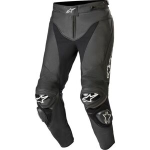 Alpinestars Track v2 CE Leather Motorcycle Trousers - Black - UK 34"   EU 50   US 34" - Regular, Black  - Black