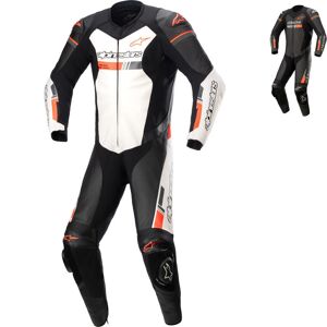 Alpinestars GP Force Chaser One Piece Leather Motorcycle Suit - Black Red Fluo - UK 38"   EU 48   US 38", Black Red Fluo  - Black Red Fluo