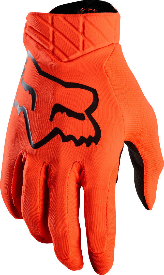 Photos - Motorcycle Gloves Fox Airline Motocross Gloves Unisex Black Orange Size: M 21740824m 