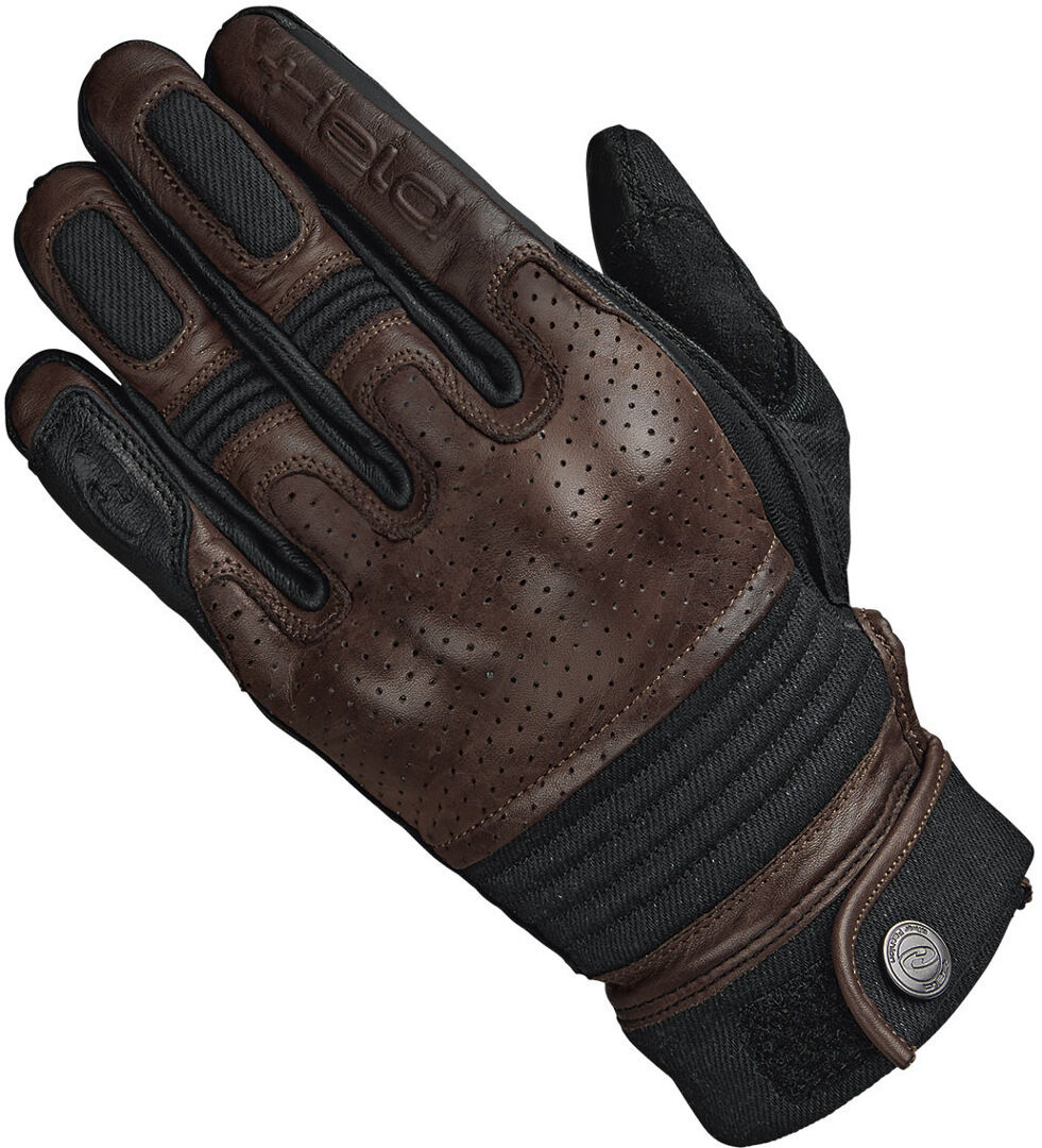 Photos - Motorcycle Gloves Held Flixter  Unisex Black Brown Size: M L 02200200608 