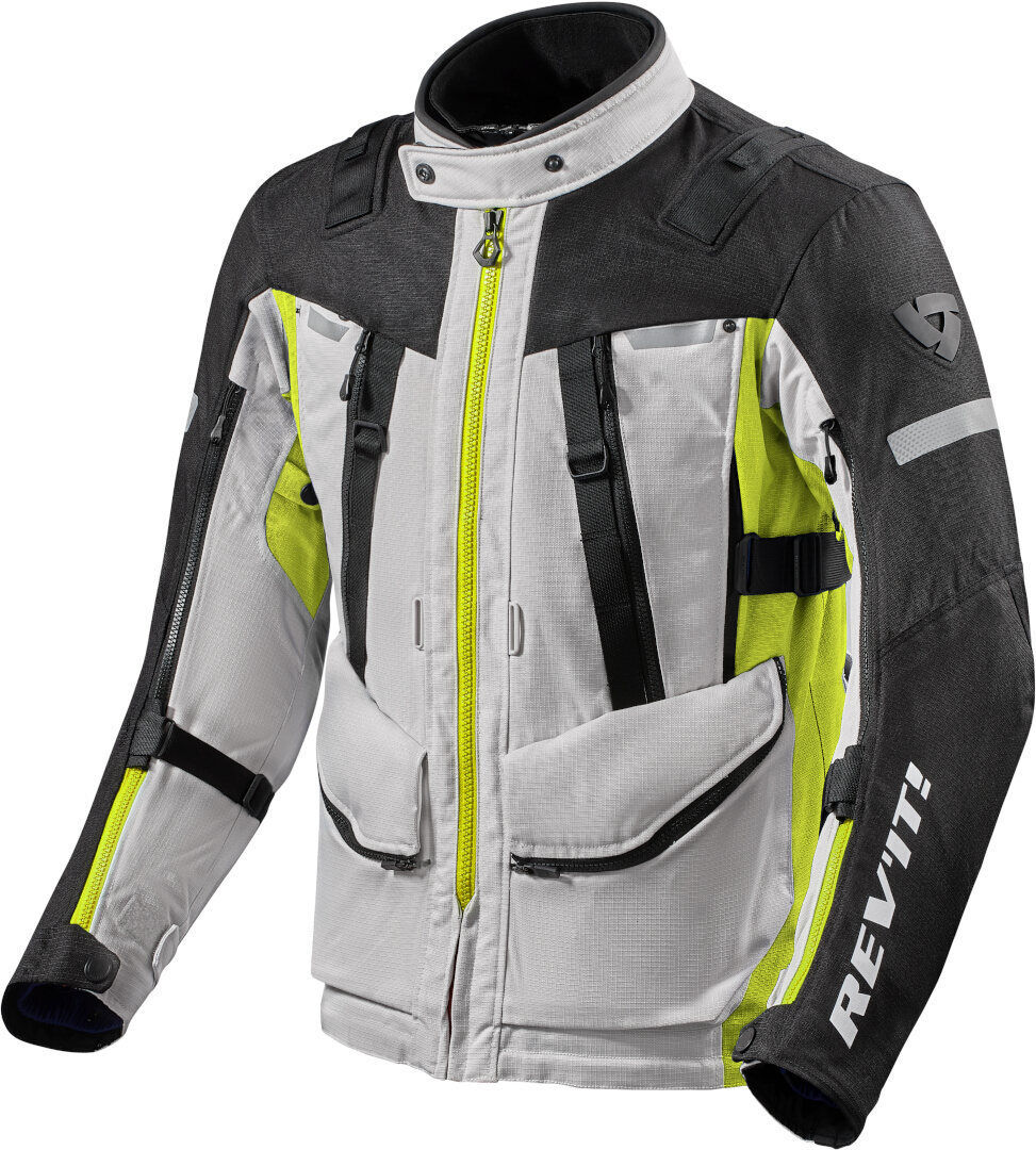 Photos - Motorcycle Clothing Revit Sand 4 H2o Motorcycle Textile Jacket Unisex Yellow Silver Size: M fj 