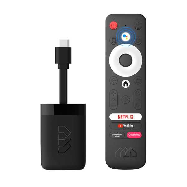 Homatics Dongle Q Android TV Mediaplayer Stick (4K HDR, 5GHz WiFi, Bluetooth, Sprachfernbedienung)