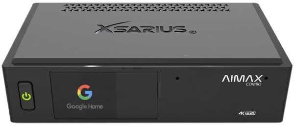 Xsarius AIMAX COMBO 4K DVB-S2X Sat & DVB-C Hybrid IP-Receiver (Android 8.0, AI, Dual-WiFi, MicroSD)