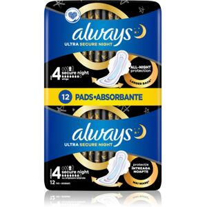 Always Ultra Secure Night serviettes hygiéniques 12 pcs - Publicité