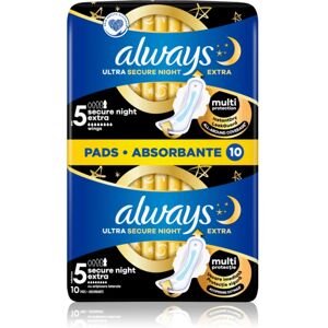 Always Ultra Secure Night Extra serviettes hygiéniques 10 pcs - Publicité