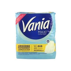 Vania Serviettes Hygieniques Maxi Confort Normal+ 16 Serviettes - Sachet 16 Serviettes Hygieniques