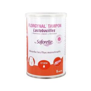 Saforelle Florgynal Compact Mini  Boîte de 9 Tampons Avec Applicateur - Boîte 9 tampons