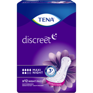 Tena Discreet Maxi Night 12 paquets de 12 protections