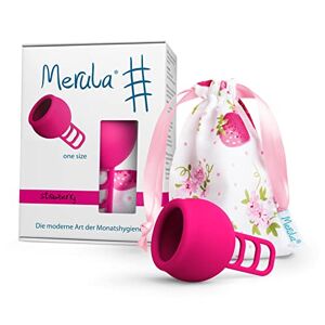 Merula Cup strawberry (rose) "taille unique" Coupe menstruelle en silicone à usage médical - Publicité