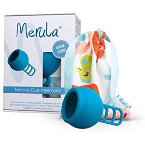 Merula Cup mermaid (bleu) "taille unique" Coupe menstruelle en silicone à usage médical - Publicité