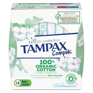 Tampons Tampax Cotton Protection Compak - Boîte de 14