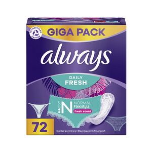 Always Protège-slip Daily Fresh Flexistyle Normal, Gigapack - Lot de 3 Noir - Publicité