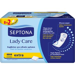 Septona Serviettes hygieniques pour l'incontinence ? Extra, 10 serviettes