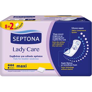 Septona Serviettes hygieniques pour l'incontinence ? Maxi, 10 serviettes