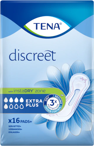 Tena Discreet Extra Plus - 6 paquets de 16 protections