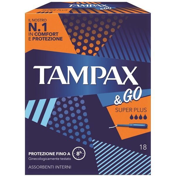 tampax &go super plus tampone interno 18 pezzi