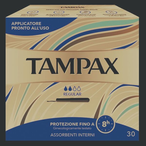 tampax blue box regular assorbente interno flusso leggero medio 30 pezzi