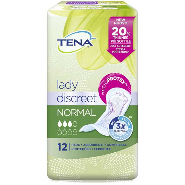 tena lady discreet assorbenti normal 12 pezzi