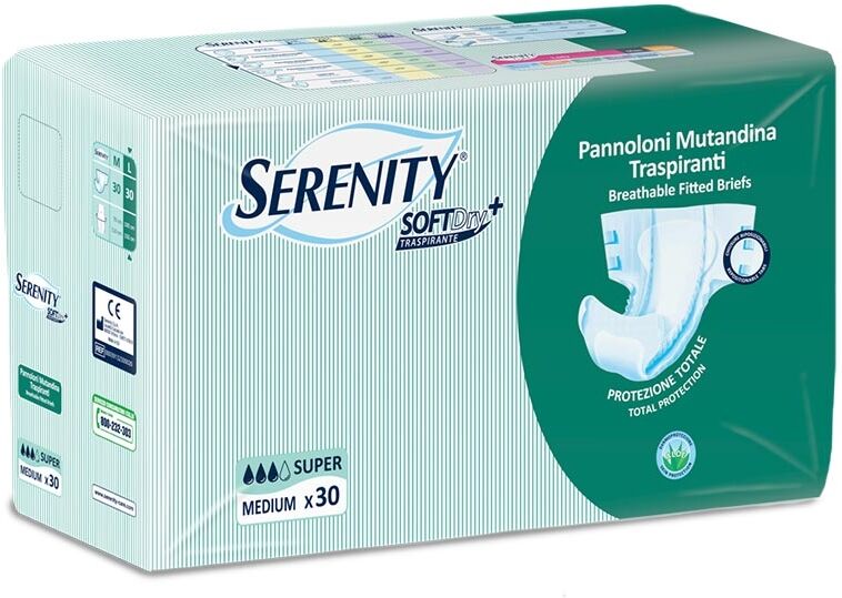 Serenity Softdry+ - Pannolone a Mutandina Super Taglia M, 30 pannoloni