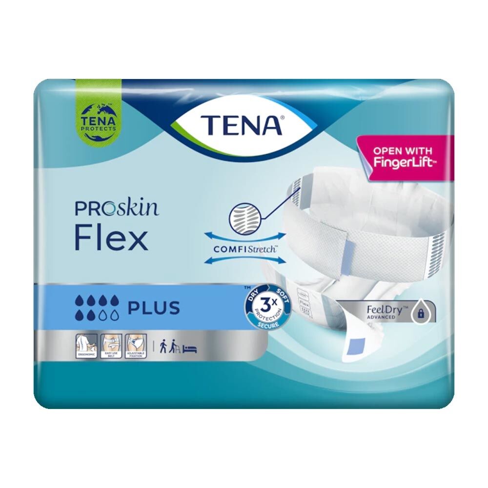 Tena ProSkin - Flex Plus Pannolini a Cintura per Incontinenza XL, 30 Pezzi