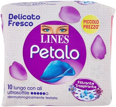 Antica Farmacia Orlandi Lines Petalo Blu Assorbente Lungo Con Ali 10 Pezzi