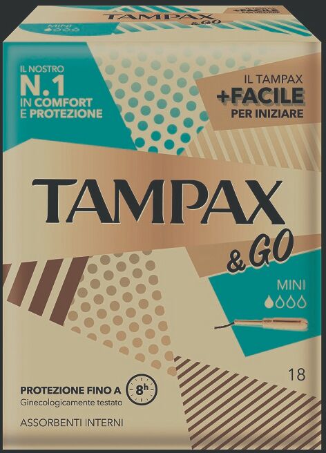 Tampax &Go Mini per Flussi Leggeri 18 Pezzi