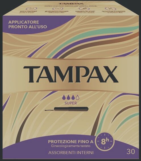 Tampax Super Blu Box Assorbente Interno Flusso Leggero Medio 30 Pezzi