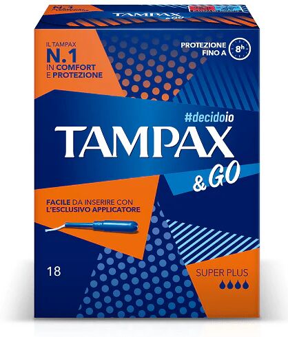 TAMPAX & Go Assorbenti Interni Super Plus 18 Pezzi