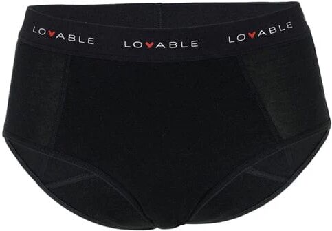 LOVABLE Slip Alto Da Ciclo Flusso Abbondante Nero Misura S Period Panties