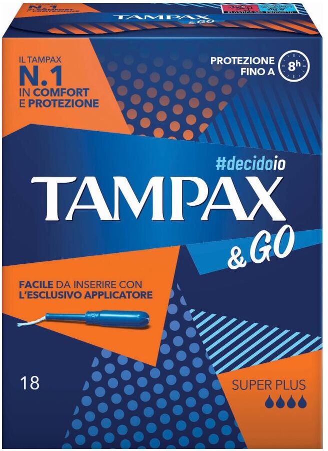 Fater Spa Tampax &amp;Go Super Plus 18pz