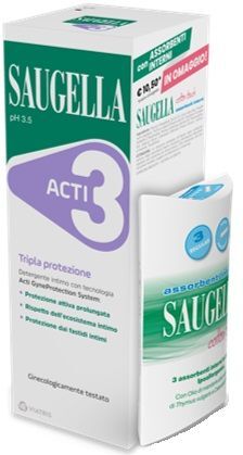 Saugella Acti3 250ml + Assorbenti Interni Omaggio 3 Pezzi