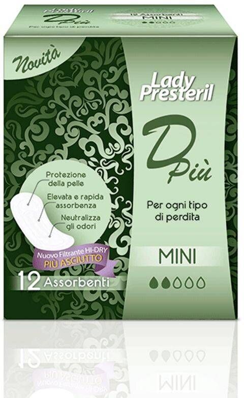 Lady Presteril Dpiù Mini Assorbenti 12 Pezzi