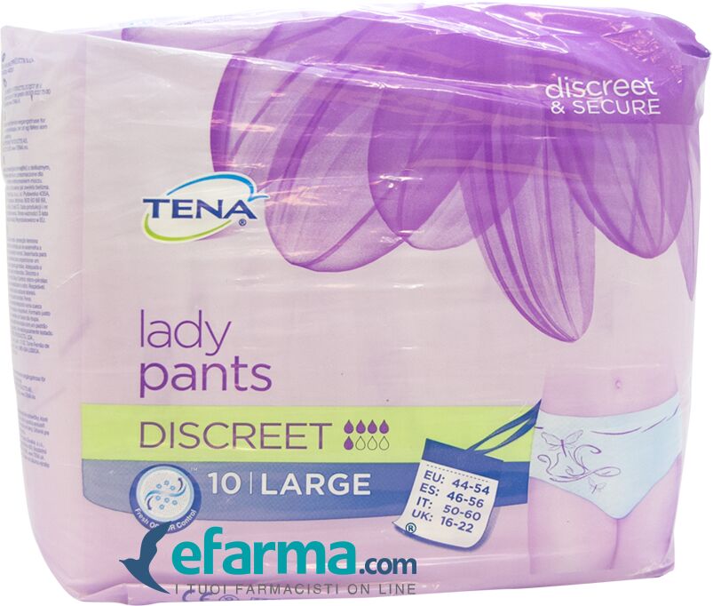 TENA Lady Pants Discreet Mutandina Protettiva Taglia L 12 Pezzi