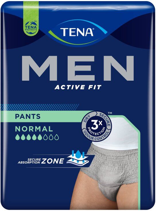 TENA Men Active Fit Slip Assorbente Uomo Taglia S/M 9 Pezzi